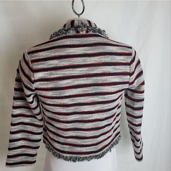 EXPRESS Striped Tweed Cropped Blazer - Picture 6 of 9